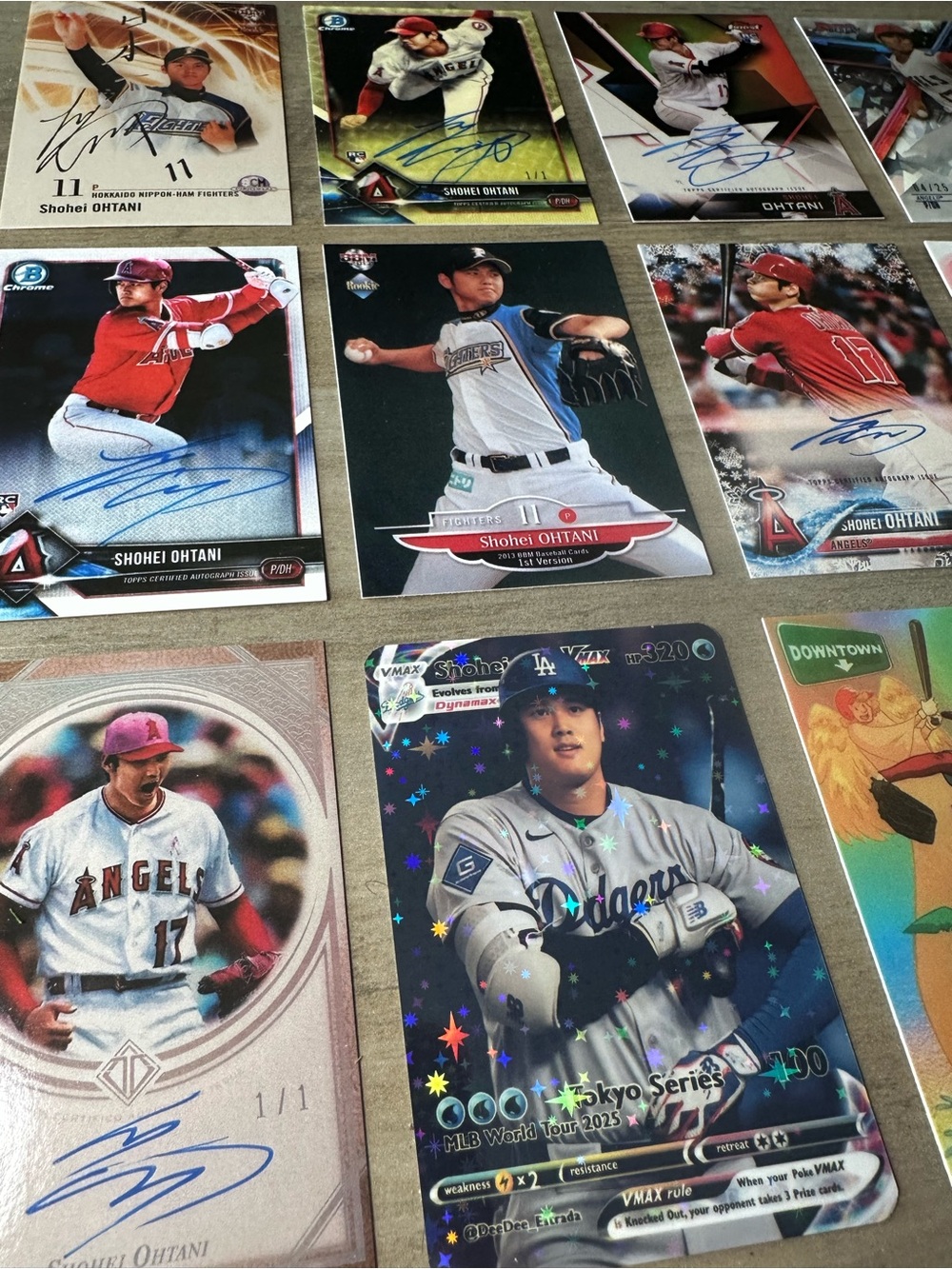Shohei Ohtani Signed Rookie Lot of (17) BBM Downtown Kaboom Anime Novelty Cards. - Picture 4 of 7